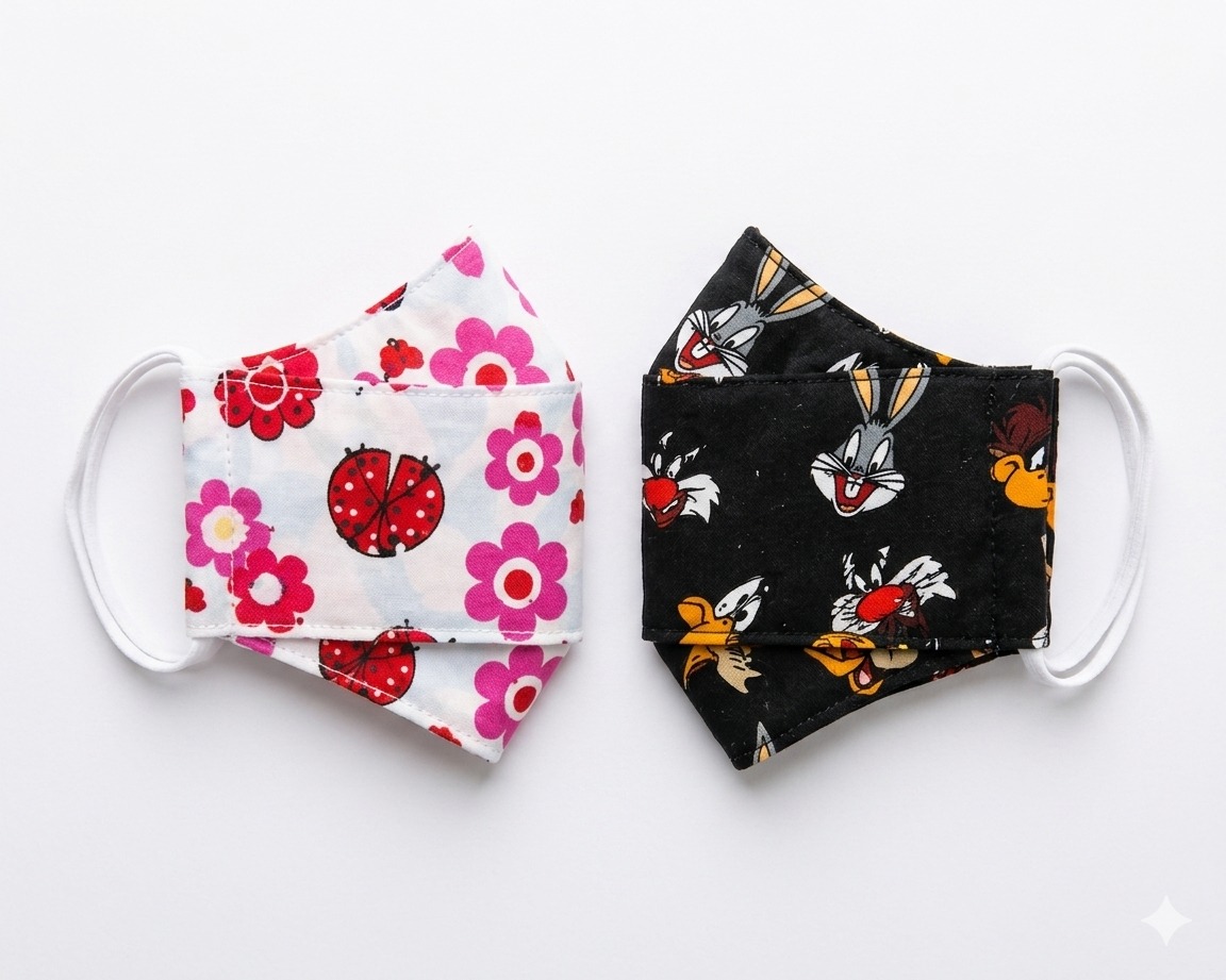 Tapabocas tipo 3D para Niños Diseños Reutilizable | Lavable - Imagen 3