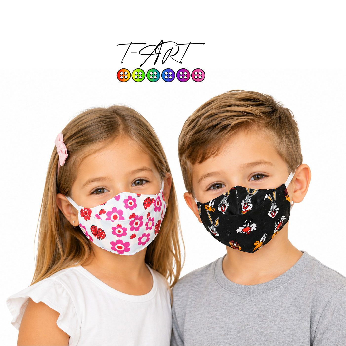 Tapabocas tipo 3D para Niños Diseños Reutilizable | Lavable