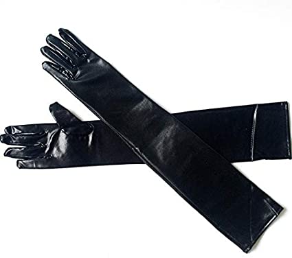 SATINIOR – 3 pares de guantes metálicos negros para disfraz, color negro  metálico brillante, guantes de muñeca para mujeres y niños, princesa, –  Yaxa Colombia