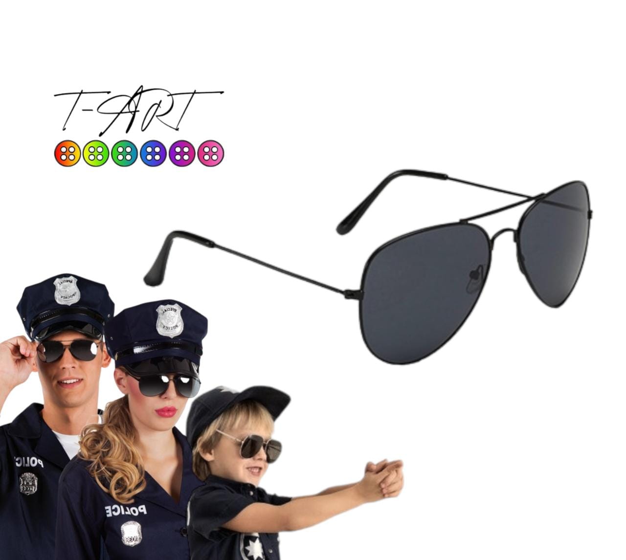 Gafas Policia | gafas para disfraz T-ART