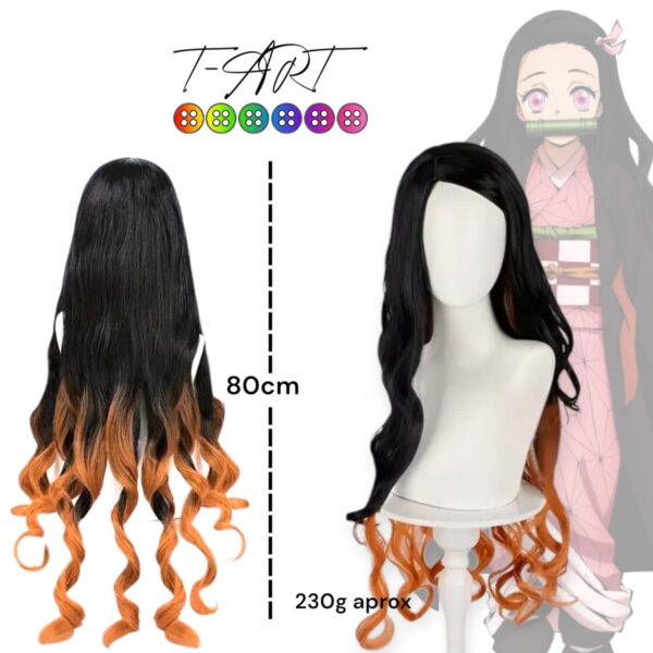 Peluca Nezuko  Demon Slayer T-ART - Imagen 2