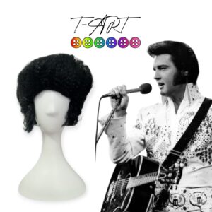 Peluca Negra Elvis Presley T-ART
