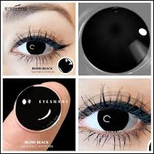 Lentes de contacto BLIND BLACK | color NEGRO | T-ART