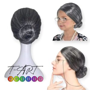 Peluca gris abuelita T-ART