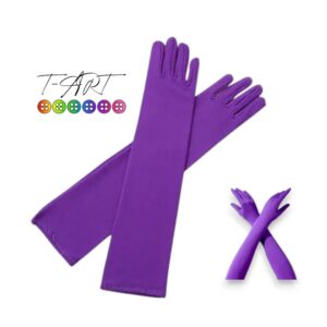 Guantes morados opacos | Guantes Largos para Mujer T-ART