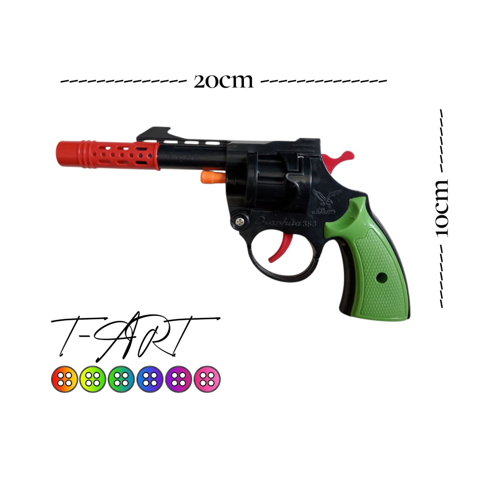 Pistola | Revolver fulminantes Negro Verde (juguete)