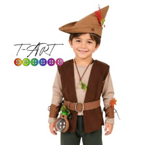 Kit Disfraz Elfo del Bosque para Niño – Estilo Robin Hood | Fantasía Medieval T-ART