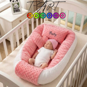 Cama nido para bebé | mini cuna + Cojin bordado | T-ART