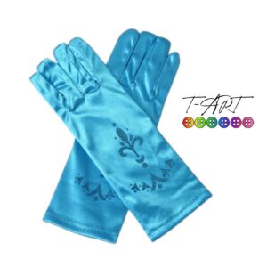 Guantes de Satín Azul Celeste para Niña T-ART
