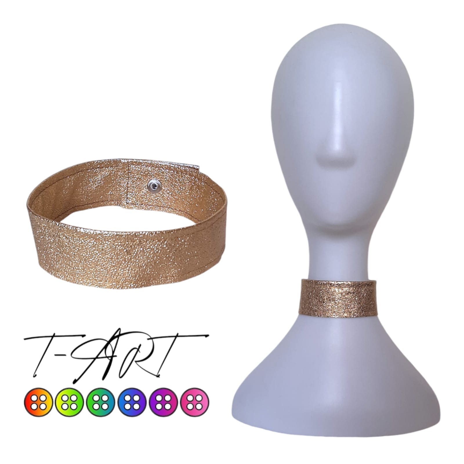 Collar | Gargantilla Amazona Dorado para Disfraz Cosplay T-ART