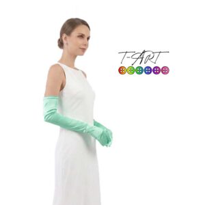 Guantes Satin Verde Menta T-ART | Guantes extra Largos Mujer T-ART