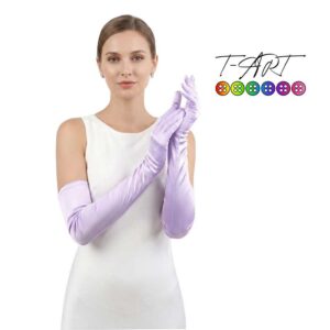 Guantes Satin Lilas T-ART | Guantes extra Largos Mujer T-ART