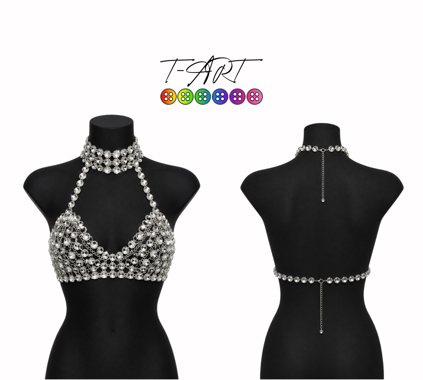 Top de Brillantes y Cadenas Ajustable | T-ART