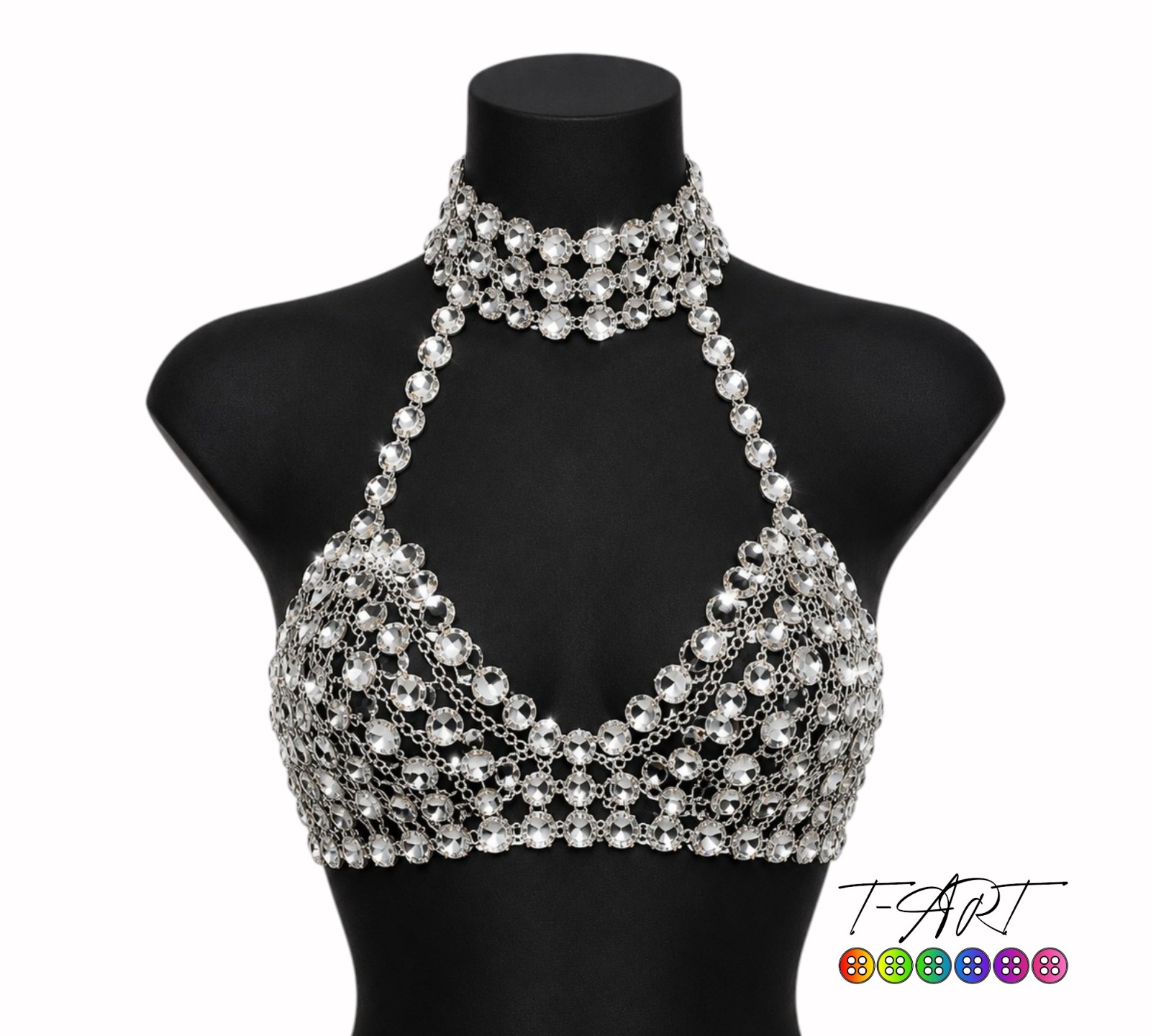Top de Brillantes y Cadenas Ajustable | T-ART - Imagen 2