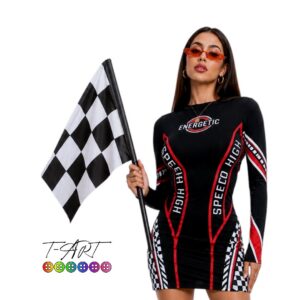 Disfraz Chica Racing Mujer | Vestido Grid Girl Automovilismo | T-ART