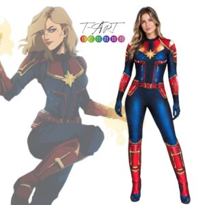 Disfraz Enterizo Capitana Marvel para Mujer | T-ART