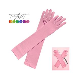 Guantes rosados opacos | Guantes Largos para Mujer T-ART